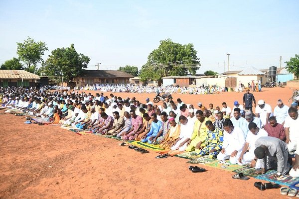• Muslims praying on Eid-Ul-Adha celebration